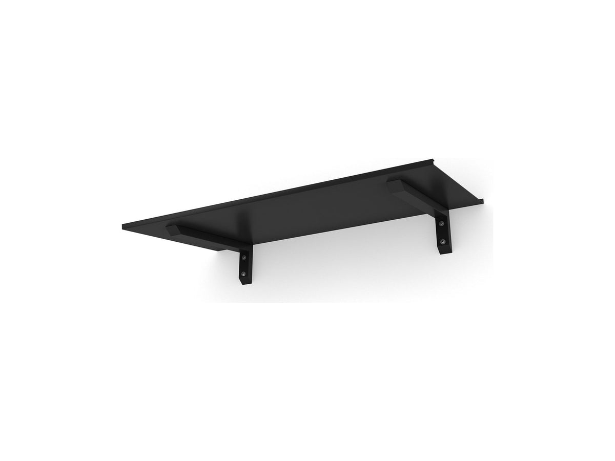 Vordach Erlangen 1500 mm von unten, schwarzes Aluminiumdach mit schwarzen Konsolen #Material Dach_Aluminium Schwarz