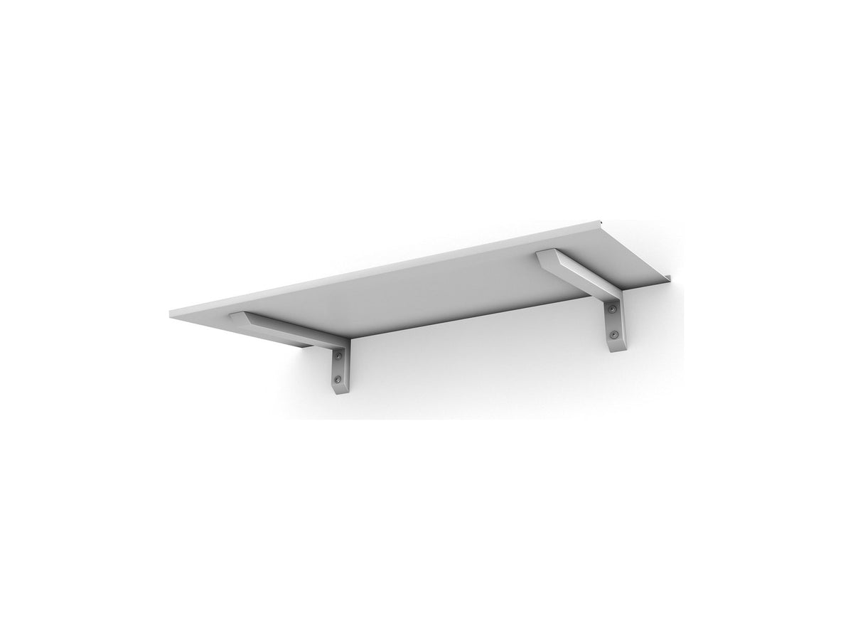 Vordach Erlangen 1500 mm von unten, weißes Aluminiumdach mit weißen Konsolen #Material Dach_Aluminium Weiß