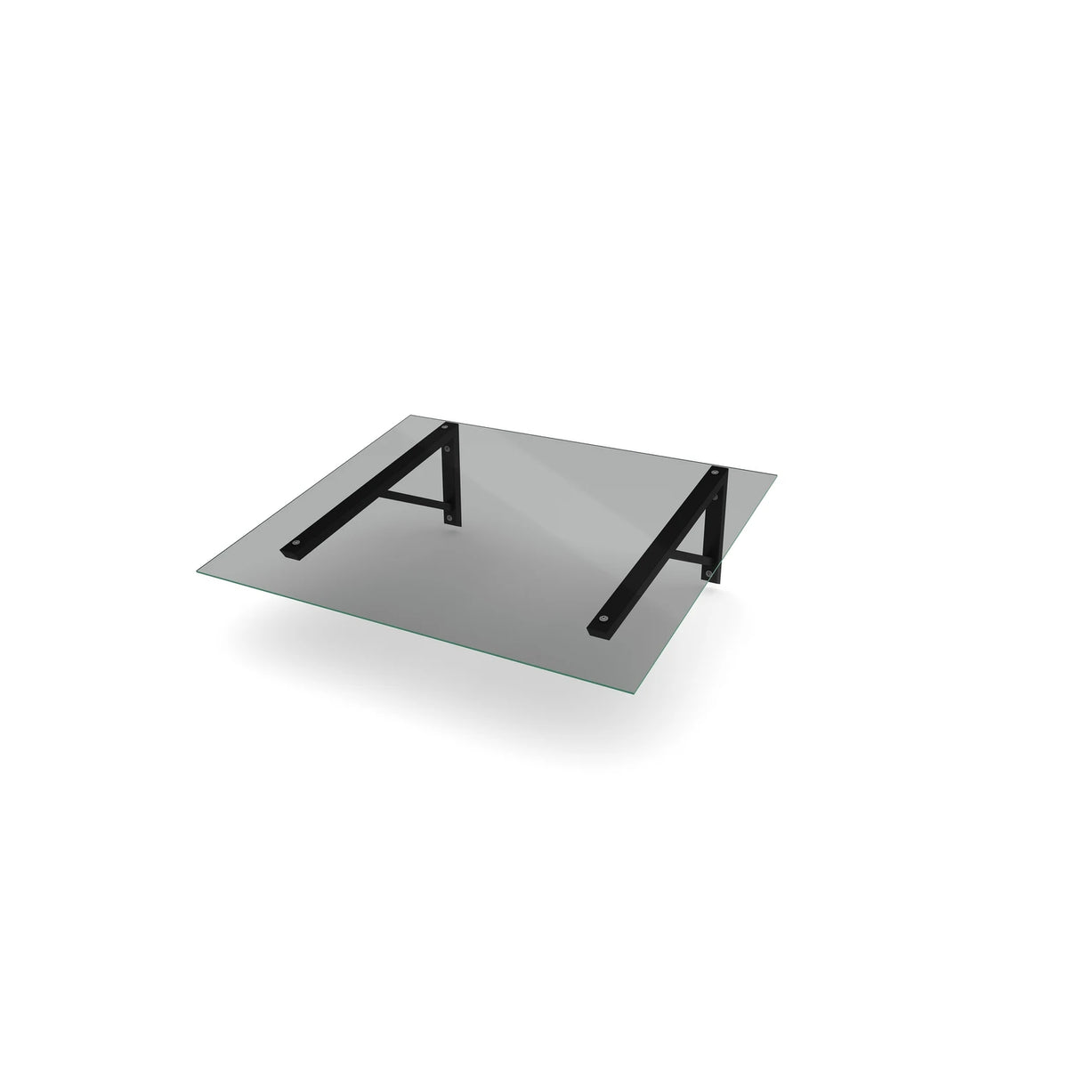 Vordach Fürth 1500 × 1000 mm, Getöntes Glas, Konsole Schwarz