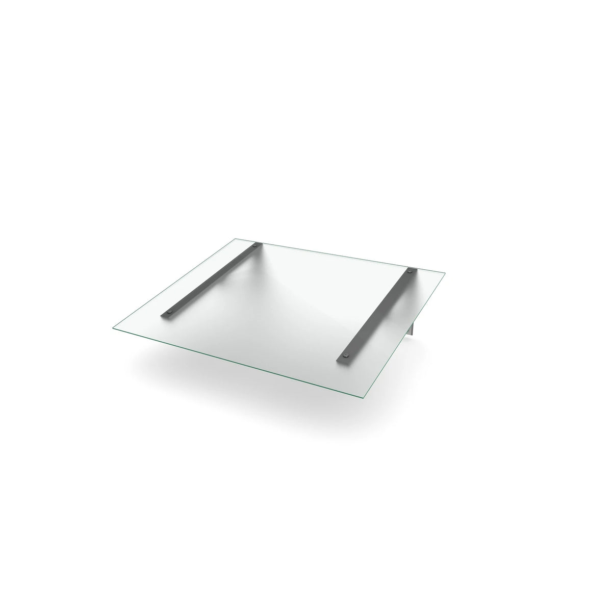 Vordach Fürth 1500 × 1000 mm, Milchglas, Konsole Silber