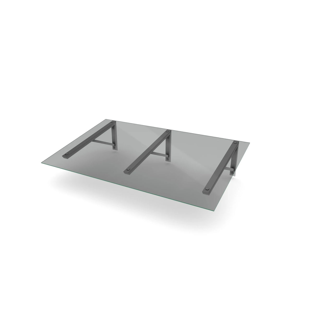Vordach Fürth 2000 × 1200 mm, Getöntes Glas, Konsole Weiß
