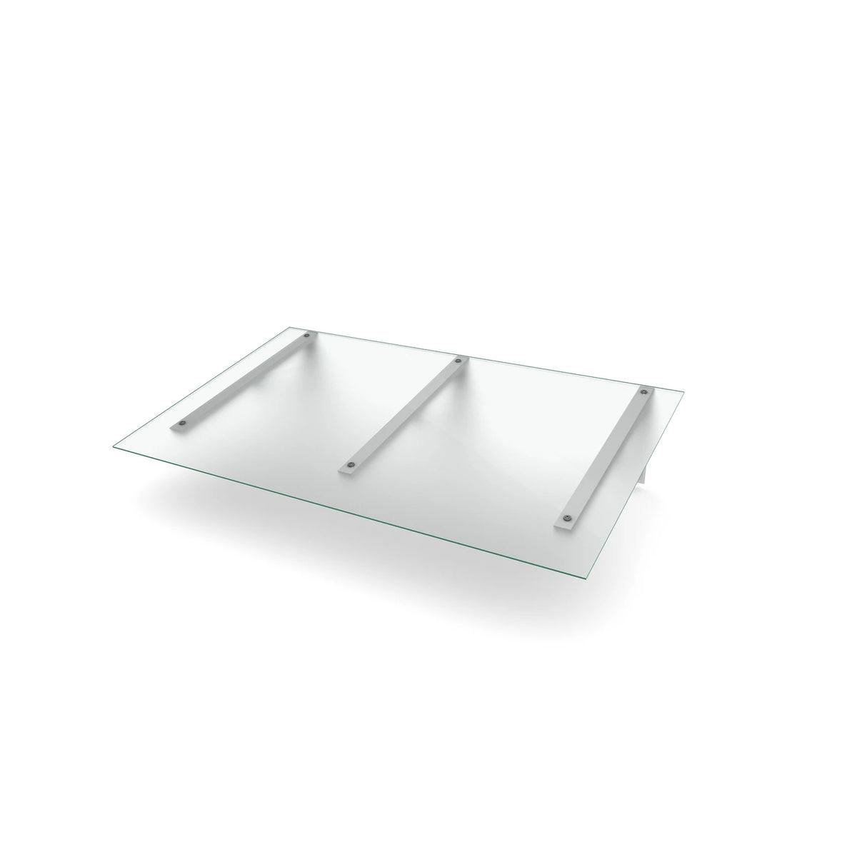 Vordach Fürth 2000 × 1200 mm, Milchglas, Konsole Weiß
