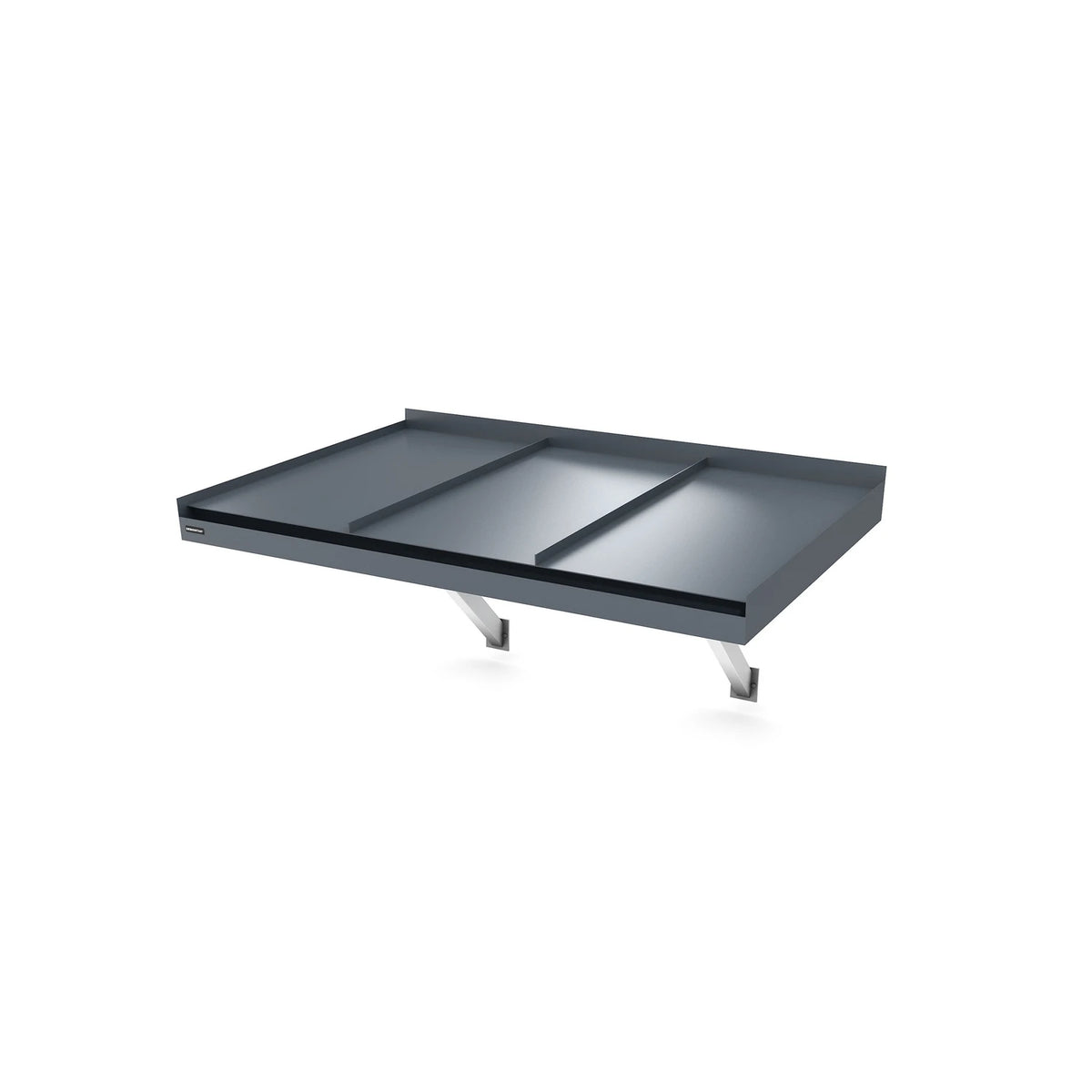 Vordach Landau Konsolen 1500 × 1155 mm, Aluminiumdach Graphitgrau RAL 7016