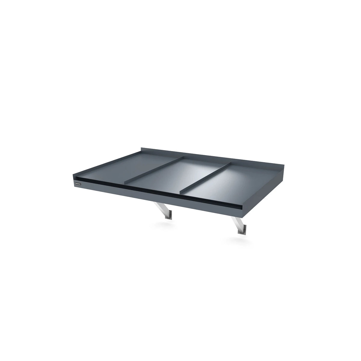 Vordach Landau Konsolen 1500 × 955 mm, Aluminiumdach Graphitgrau RAL 7016