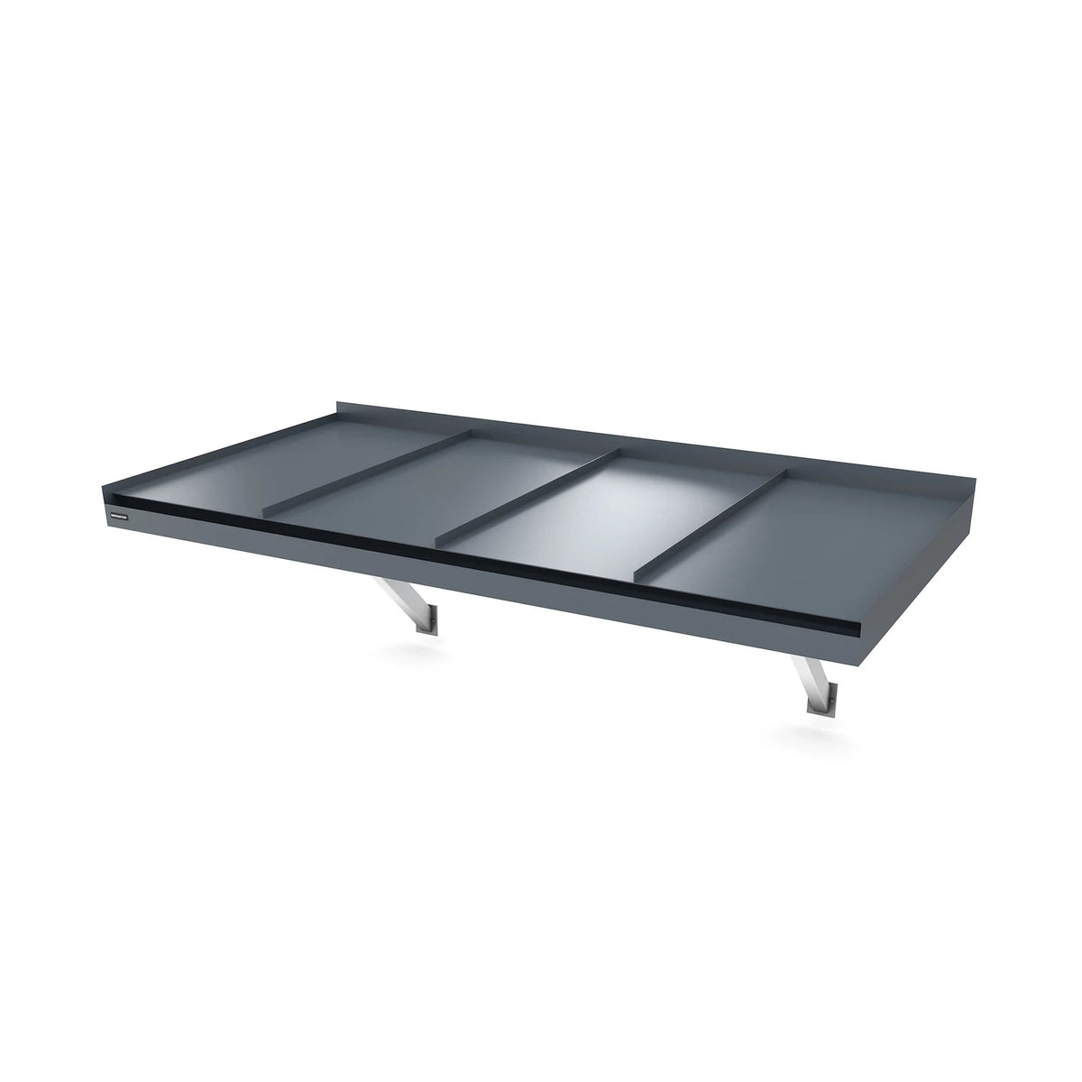 Vordach Landau Konsolen 2000 × 1155 mm, Aluminiumdach Graphitgrau RAL 7016