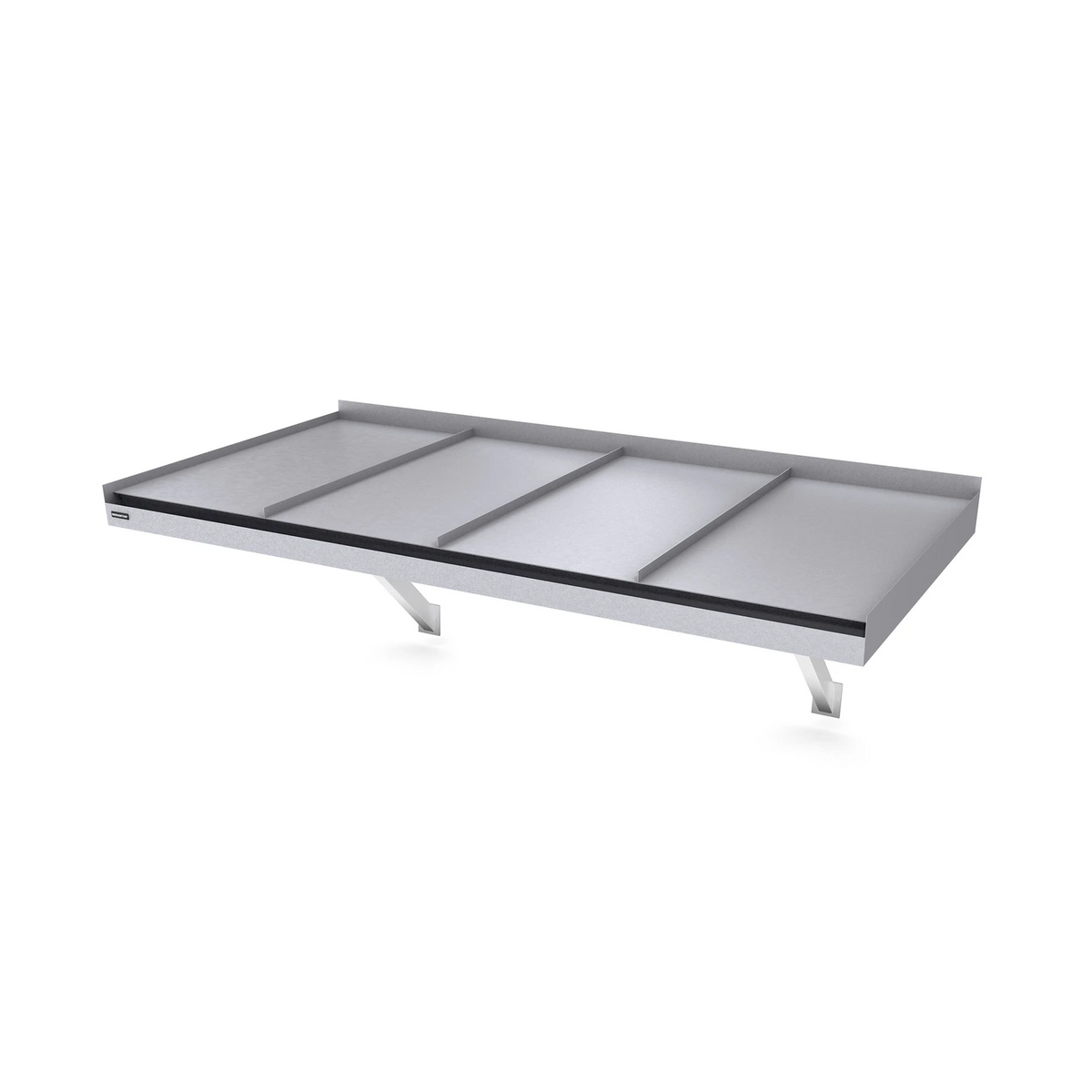 Vordach Landau Konsolen 2000 × 1155 mm, Aluminiumdach Grau RAL 7038