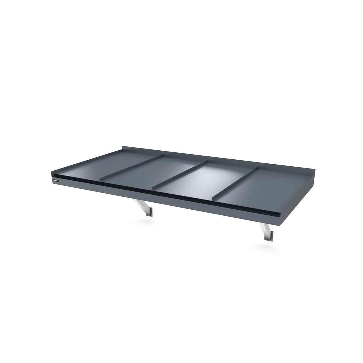 Vordach Landau Konsolen 2000 × 955 mm, Aluminiumdach Graphitgrau RAL 7016