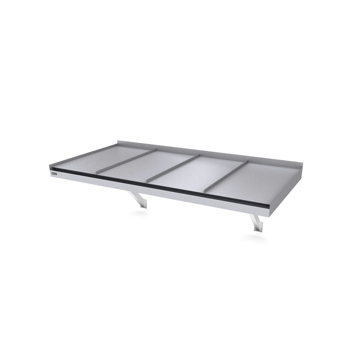 Vordach Landau Konsolen 2000 × 955 mm, Aluminiumdach Grau RAL 7038