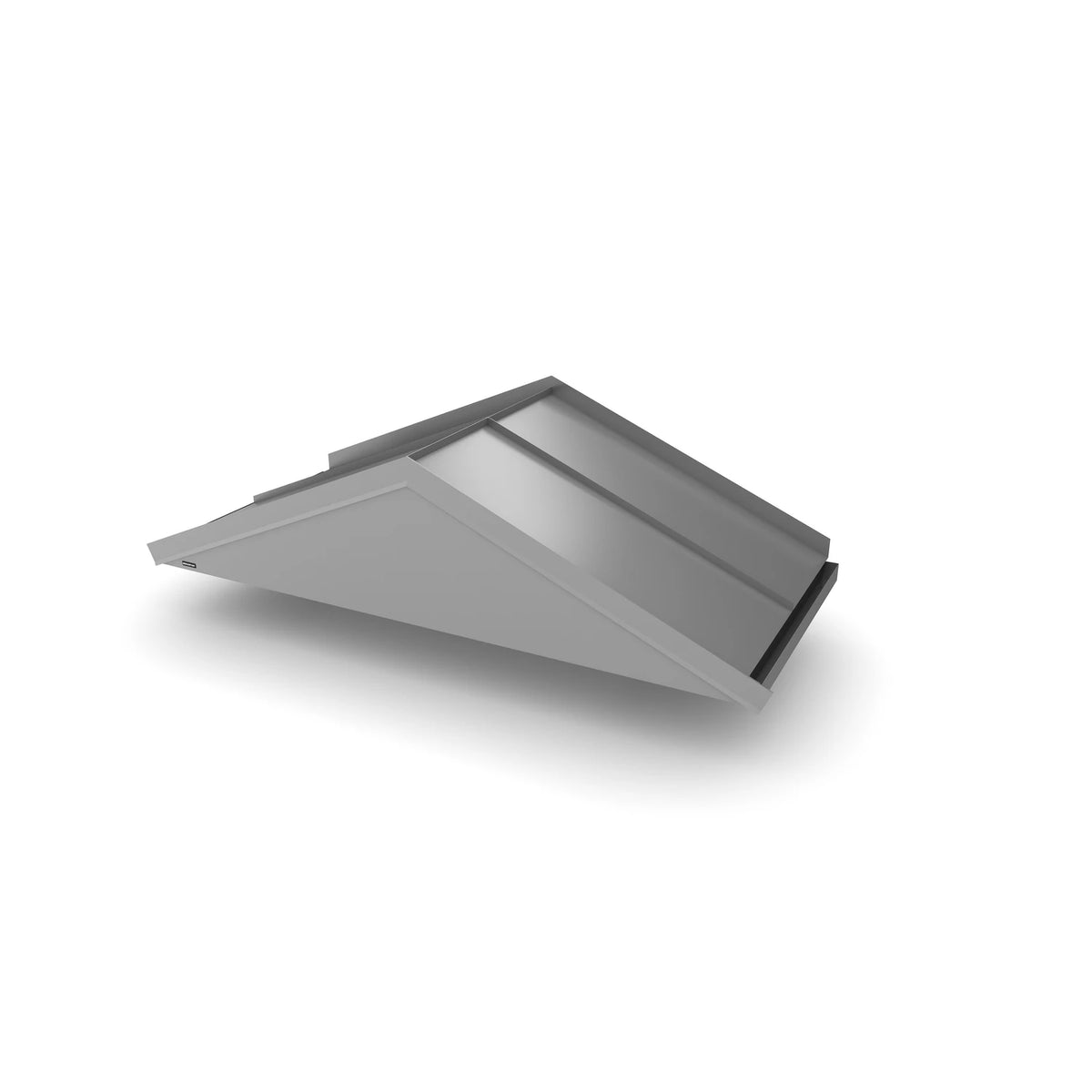 Vordach Nürnberg geschlossen Breite 2100 mm, Aluminiumdach Dunkles Silbermetallic RAL 9007