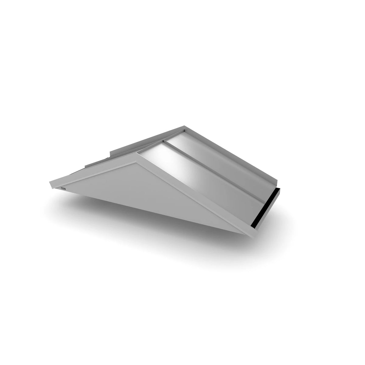 Vordach Nürnberg geschlossen Breite 2100 mm, Aluminiumdach Silbermetallic RAL 9006