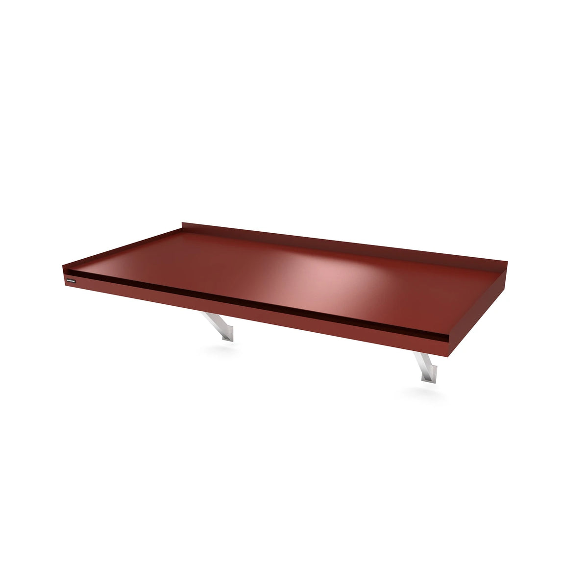 Vordach Plattling Konsolen 2000 × 955 mm, Aluminiumdach Dunkelrot RAL 3009