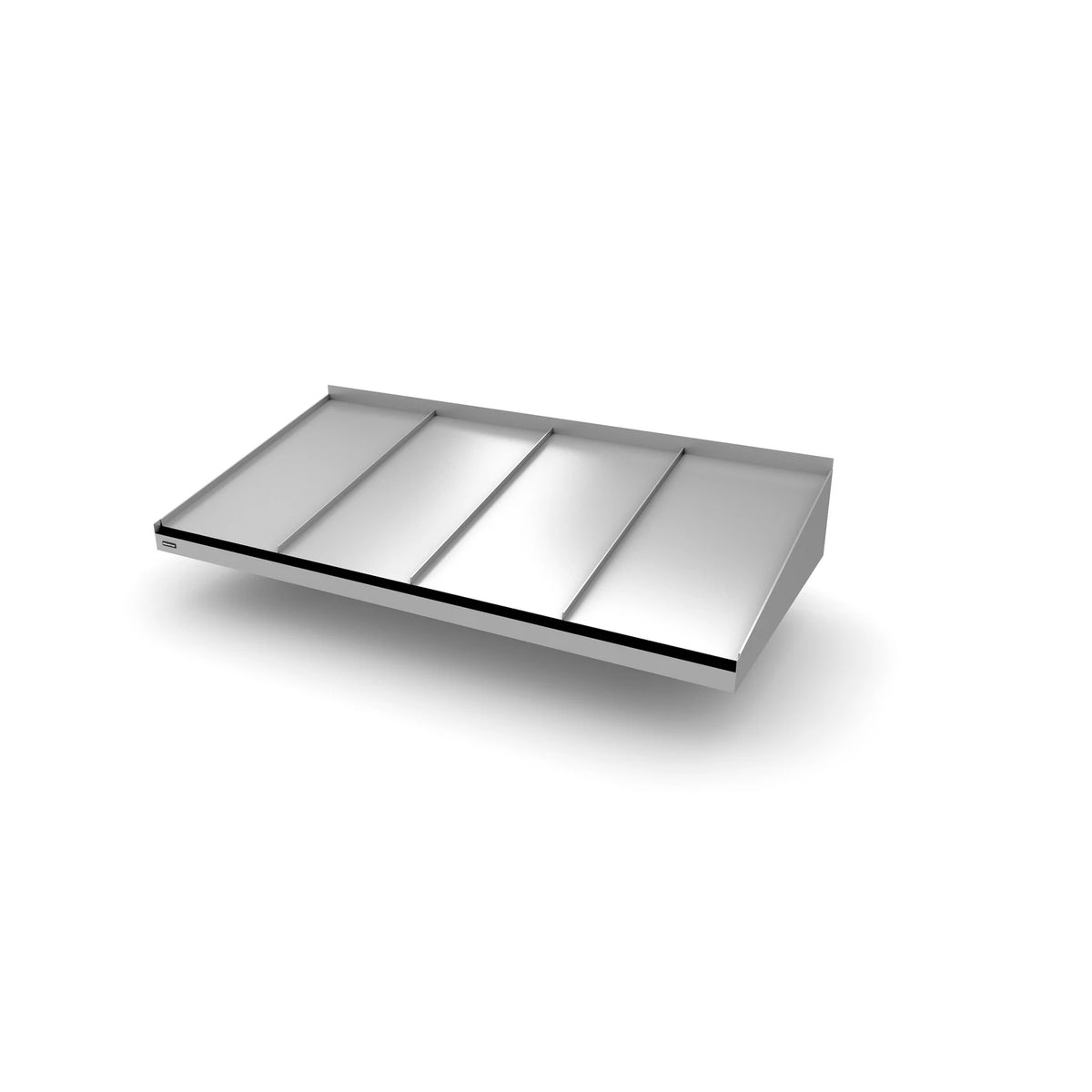Vordach Straubing 2000 × 955 mm, Aluminiumdach Silbermetallic RAL 9006