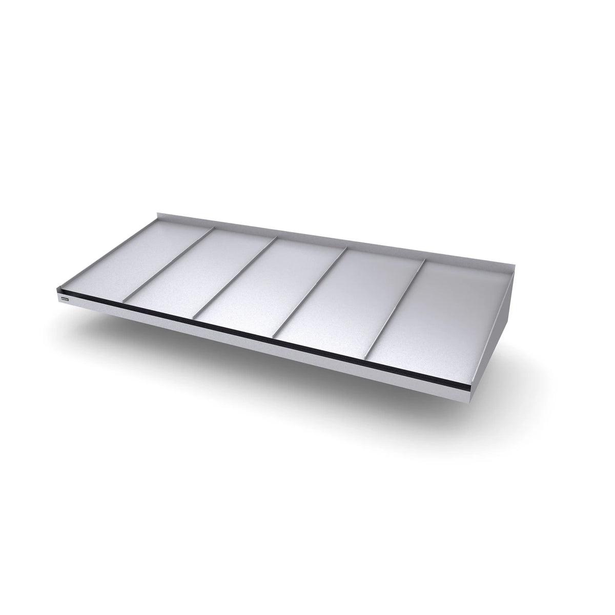 Vordach Straubing 2500 × 1155 mm, Aluminiumdach Grau RAL 7038