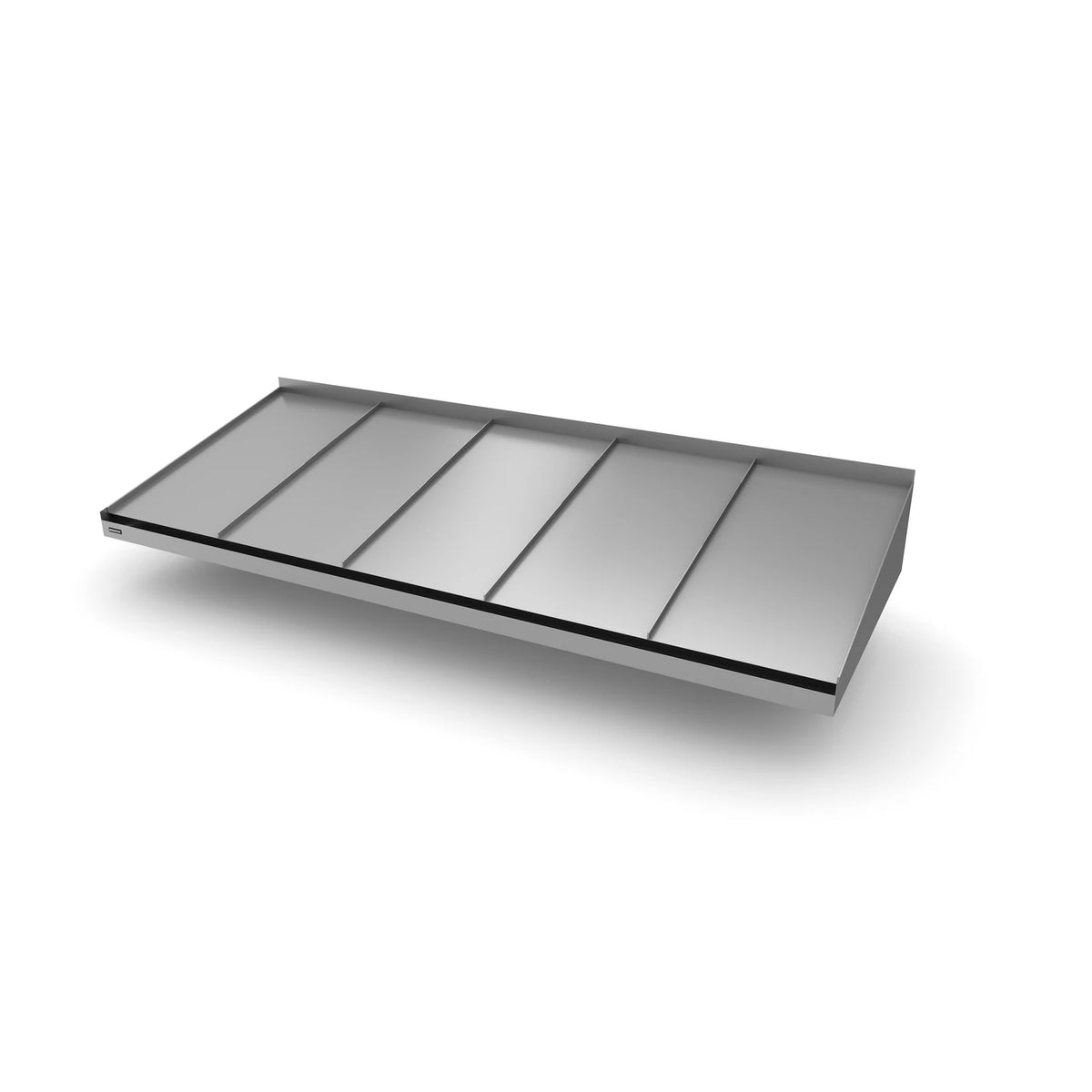 Vordach Straubing 2500 × 955 mm, Aluminiumdach Dunkles Silbermetallic RAL 9007