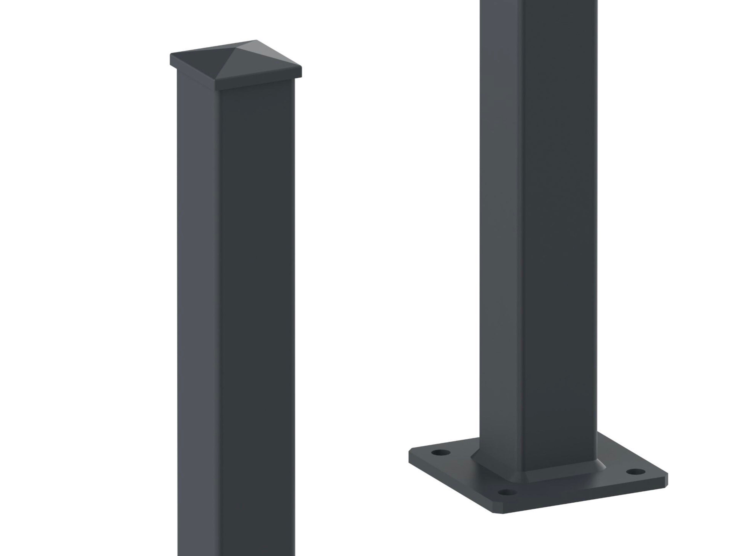 Zaun Pfosten Basic verzinkt und pulverbeschichtet