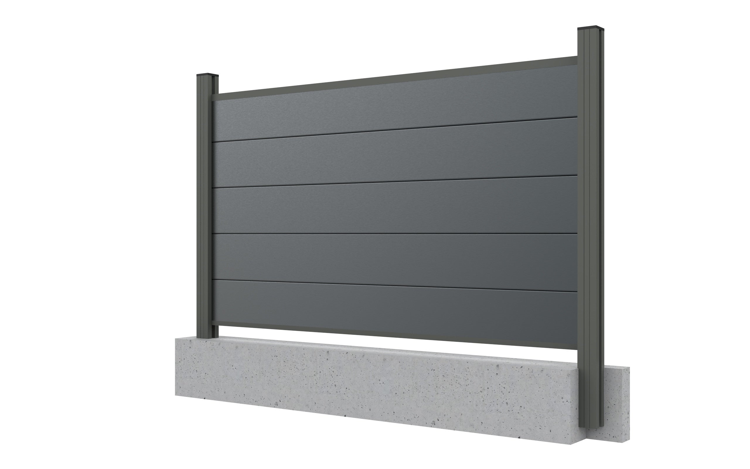 Sichtschutz Zaun WPC Füllung Anthrazit zum Aufdübeln