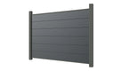 Sichtschutzzaun aus Alu und WPC, 135cm hoch, anthrazit, modern und blickdicht