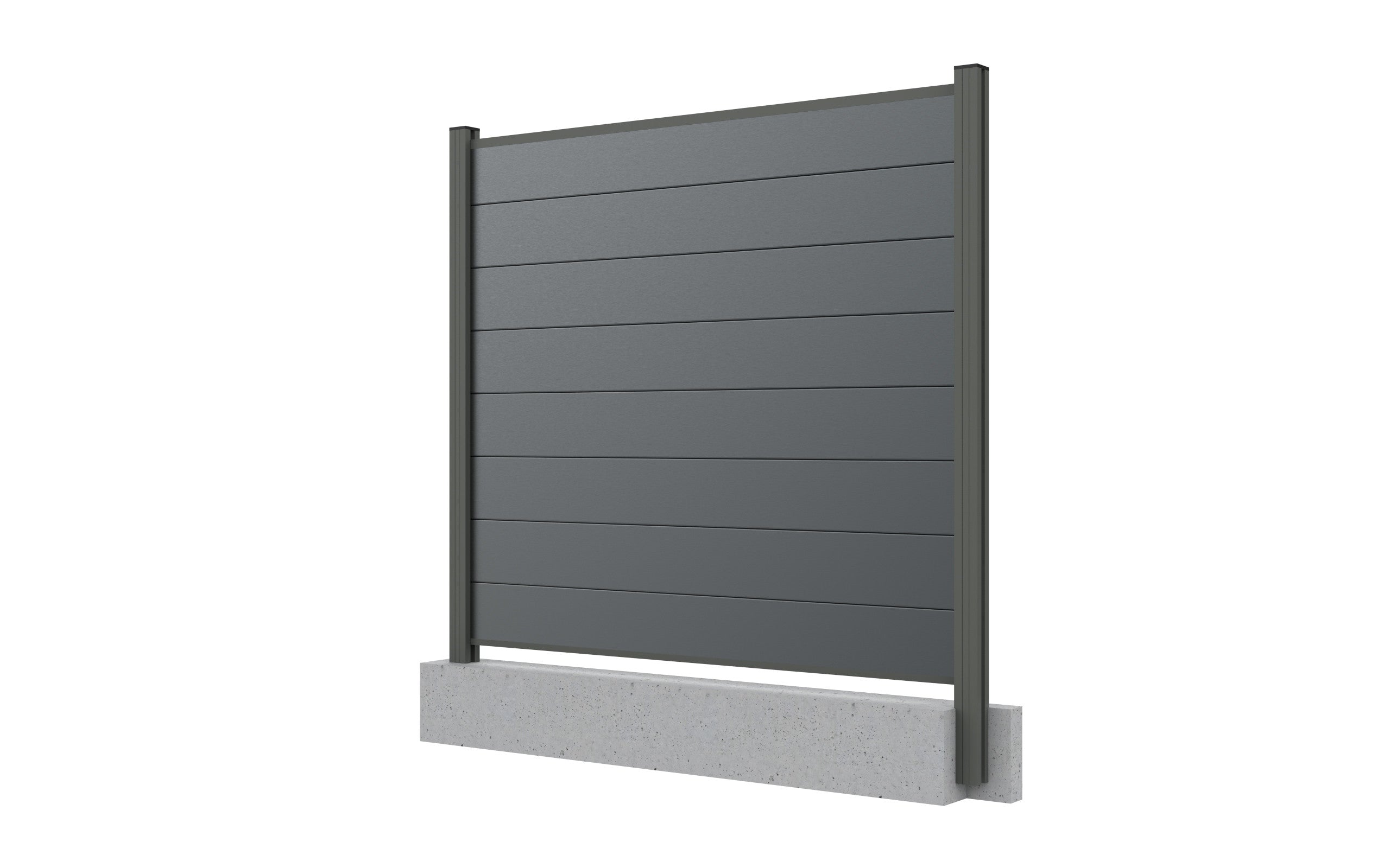 Sichtschutz Zaun WPC Füllung Anthrazit zum Aufdübeln