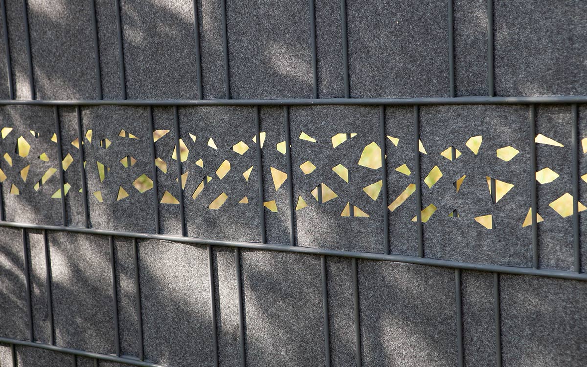 Vlies-Zierstreifen Mikado, Detail der geometrischen Figuren