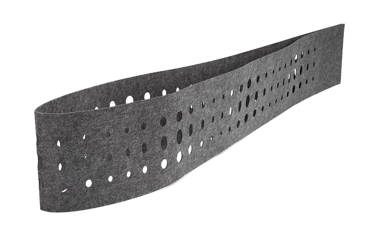 Zierstreifen fleecestripe mit gelasertem Muster Oval in Graphitgrau