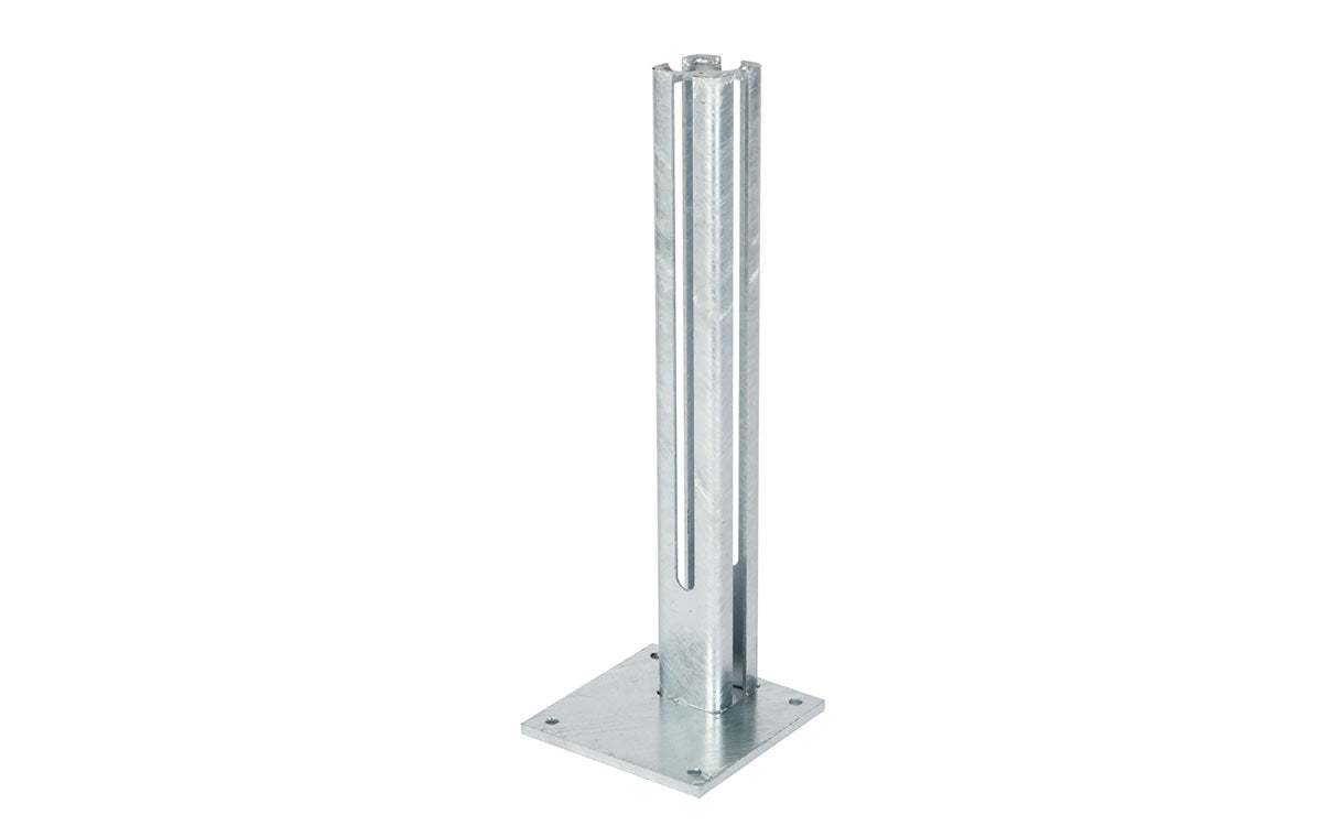 Fußplatte für Torpfosten 80 x 80 mm, 610 x 200 x 200 mm, feuerverzinkt