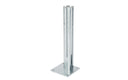 Fußplatte für Torpfosten 80 x 80 mm, 610 x 200 x 200 mm, feuerverzinkt