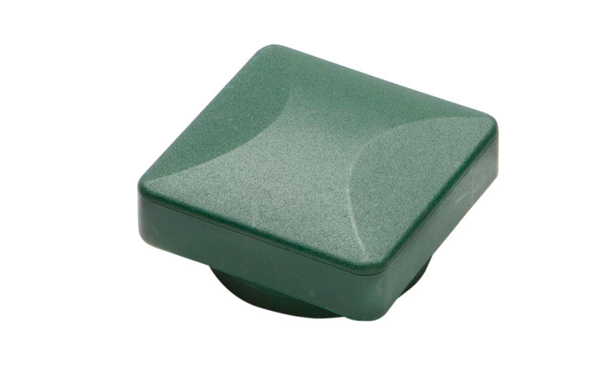 Kunststoff-Abdeckkappe für Zaunpfosten 60 x 60 mm in Moosgrün RAL 6005